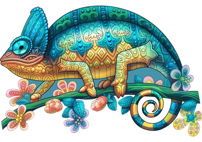 Animal-Shaped Wooden Jigsaw Puzzle, Colorful Elephant and Turtle Pieces Christmas Gift Puzzle for Kids and Family Play (Option: 15Style-A5)