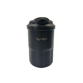 Stainless Steel Water Bottle Cup, Reusable Drink Bottle for Everyday Hydration (Color: Black)