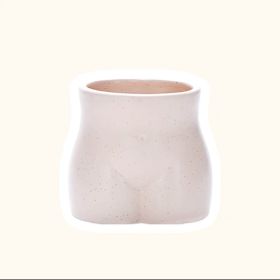 INS-Style Creative Human Body Ceramic Vase, Modern Sculptural Art Vase for Home Décor and Flower Display (Option: Butt)