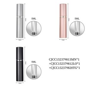 Refillable Travel Perfume Atomizer Spray Bottle for Portable Fragrance Storage and Sampling (Option: 3PCS Set 5ML)