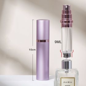 Refillable Travel Perfume Atomizer Spray Bottle for Portable Fragrance Storage and Sampling (Option: 9ML Purple)