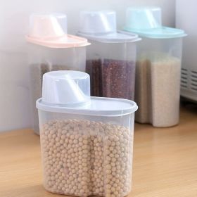 1.9L Airtight Cereal Storage Container – BPA-Free Plastic Food Jar with Lid for Kitchen Pantry Organization (Color: Pink)