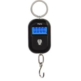 50kg/5g Digital Hanging Luggage Scale – Portable Precision Hook Scale for Travel, Fishing, Cargo, and Home Use (Color: Black)