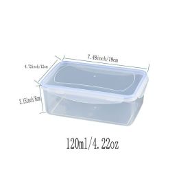Airtight Plastic Storage Bowls – Microwave & Fridge Safe Food Containers (Set of 1 or 4) (size: Rectangular 1200ml)