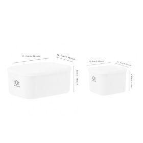 Reusable Refrigerator Storage Containers with Lids – Food-Safe Boxes for Fruits, Vegetables, Salads & Snacks (size: Combination Pack (Large + Small))