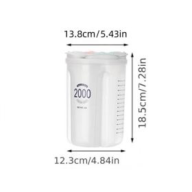 BPA-Free Cereal Storage Container with Lid – Large Airtight Food Storage Box with Compartment for Kitchen Pantry (size: 4 Grid-67.6oz)