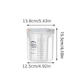 BPA-Free Cereal Storage Container with Lid – Large Airtight Food Storage Box with Compartment for Kitchen Pantry (size: 3-grid-50.7oz)