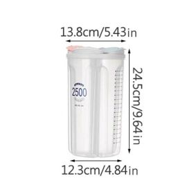 BPA-Free Cereal Storage Container with Lid – Large Airtight Food Storage Box with Compartment for Kitchen Pantry (size: 4 Grid-84.5oz)