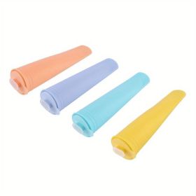 4pcs; Pool Party Silicone Ice Cube Mold; 4 Pack Ice Ice Box; Ice Grid Household Homemade Popsicle Mold; Ice Cream Ice Cream Mold; Summer Decor; Summer (Style: Round Popsicle Mold)