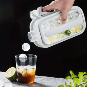 2-in-1 Ice Ball Maker & Kettle – Creative Ice Cube Mold for Kitchen & Bar (Color: White)