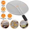 13" Stainless Steel Grease Splatter Screen – Fine Mesh Oil Splash Guard for Frying Pans