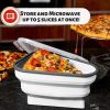 Silicone Foldable Pizza Slice Storage Box – Reusable Triangular Takeaway Container with Lid for Leftovers