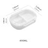 Microwave-Safe Divided Lunch Box with Fruit Compartment – Portable Fresh-Keeping Container for Kids and Students