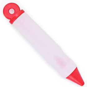 Food Decorating Pen with Nozzle – Icing and Piping Tool for Cupcakes, Chocolate, Cream & Desserts (Color: Red)