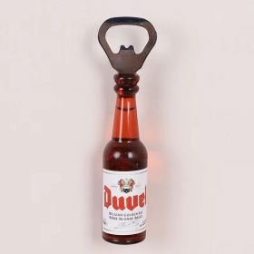 1pc Magnetic Beer Bottle Opener - Perfect Housewarming, Birthday, and Men's Gift - Easy to Use and Stylish (Material: Polypropylene + Magnet, Color: Duvel)