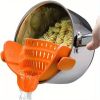 Clip-On Silicone Pot Strainer – Adjustable Pasta and Food Strainer for Pots, Pans & Bowls