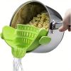 Clip-On Silicone Pot Strainer – Adjustable Pasta and Food Strainer for Pots, Pans & Bowls