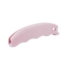 Plastic Bag Holder Carrier Silicone Paper Bag Handle Carrier Strong Silicone Handle Carrier for Grocery Plastic Bag Shopping Bags Garbage Bag (Color: Pink)