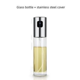Stainless Steel Oil Spray Bottle – Refillable Pressurized Mister for Cooking & BBQ (Material: Glass Bottle Stainless Steel Nozzle)