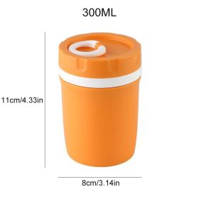 Kids Bento Lunch Box – Microwave-Safe Plastic Food Container with Spoon & Fork, Leak-Proof Compartments for School & Picnic (Ships From: China, Color: basic 300ml)