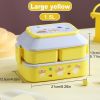 Kids Bento Lunch Box – Microwave-Safe Plastic Food Container with Spoon & Fork, Leak-Proof Compartments for School & Picnic