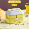 Kids Bento Lunch Box – Microwave-Safe Plastic Food Container with Spoon & Fork, Leak-Proof Compartments for School & Picnic