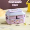 Kids Bento Lunch Box – Microwave-Safe Plastic Food Container with Spoon & Fork, Leak-Proof Compartments for School & Picnic