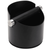 PSFC041 Black SUS Coffee Powder Bucket Round Coffee Powder Box Home Coffee Powder Dumping Box 4.5*4.5*3 Inch Coffee Powder Box Walnut Coffee Powder Bu