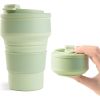 12oz Collapsible Silicone Travel Cup – Foldable Portable Mug for Hot & Cold Drinks, Leakproof & BPA-Free