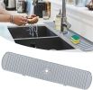 Plus Size Silicone Sink Splash Guard & Faucet Drying Mat – Anti-Slip Kitchen Counter Protector for Water Spills