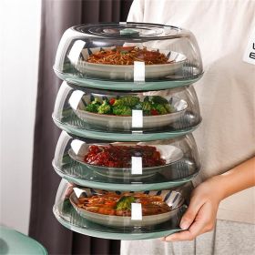 Transparent Insulated Food Cover – Dome Lid for Tabletop Protection from Dust, Insects, and Heat Retention (Color: Green)