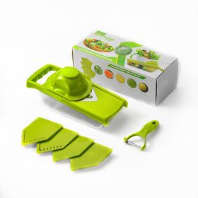 Multi-Function Vegetable Grater & Slicer – Ideal for Potato, Radish & More (Color: Green)