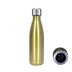 Aquaala Smart UV Water Bottle with Temperature Display Cap – Self-Cleaning & BPA-Free (Color: GOLD # 5)