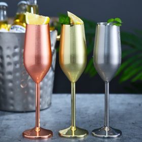 Happiest Hours Cocktail Glasses – Fun Party Drinkware Set for Entertaining & Celebrations (Color: Copperish Wine Goblet - Pair)