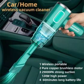 Mini Cordless Handheld Vacuum Cleaner – Rechargeable Portable Vacuum for Car, Home & Office – Powerful Suction, Lightweight & Wireless (Color: Black)