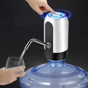 USB Electric Water Dispenser Pump – Automatic Switch Pump for 2 to 5 Gallon Bottles (Color: White)