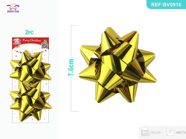 Christmas Star and Flower String Lights, Decorative Holiday LED Lights for Indoor or Outdoor Home and Garden Décor (Option: Golden-3inches)