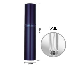 Refillable Travel Perfume Atomizer Spray Bottle for Portable Fragrance Storage and Sampling (Option: 5ML sapphire blue)