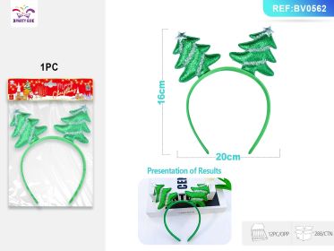 Christmas Headband Hair Accessory, Festive Holiday Costume and Party Wear Headband (1 Piece) (Option: 1pc)