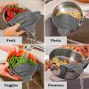 Clip-On Silicone Pot Strainer – Adjustable Pasta and Food Strainer for Pots, Pans & Bowls