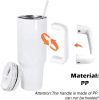 40oz Tumbler with lid, Starw and Handle, Stainless Steel Vacuum Insulated Water Bottle Travel Mug for Iced Coffee, Hot and Cold Tea