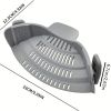 Clip-On Silicone Pot Strainer – Adjustable Pasta and Food Strainer for Pots, Pans & Bowls