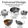Silicone Food Strainer Clip for Pots and Pans, Heat-Resistant Clip-On Colander for Easy Draining