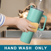 40oz Tumbler with lid, Starw and Handle, Stainless Steel Vacuum Insulated Water Bottle Travel Mug for Iced Coffee, Hot and Cold Tea