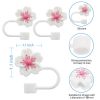 3-Pack Cherry Blossom Silicone Straw Covers – Fits 10mm Stanley Cup Straws