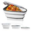 Silicone Foldable Pizza Slice Storage Box – Reusable Triangular Takeaway Container with Lid for Leftovers
