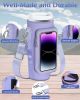 Water Bottle Carrier with Touchscreen Phone Pocket – Fits 40oz Tumblers