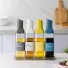 500ml Oil & Vinegar Dispenser – Auto-Open, Leak-Proof Glass Bottle for Kitchen Use