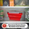 Silicone Foldable Pizza Slice Storage Box – Reusable Triangular Takeaway Container with Lid for Leftovers