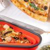 Silicone Foldable Pizza Slice Storage Box – Reusable Triangular Takeaway Container with Lid for Leftovers